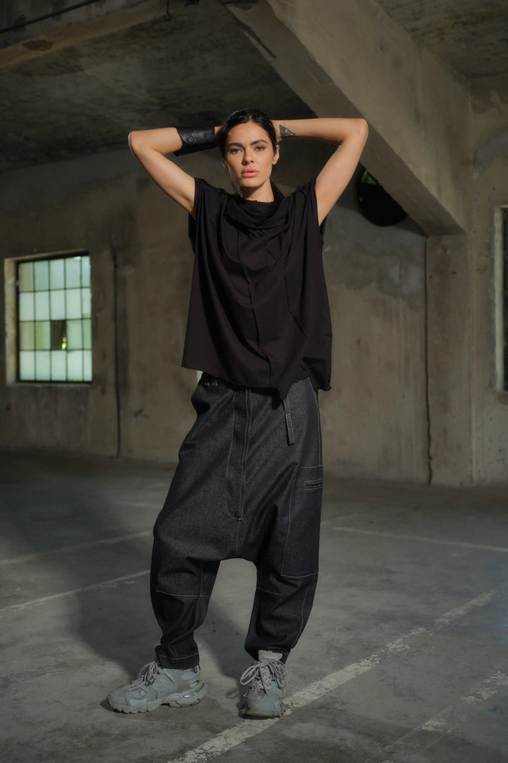 Denim Avant-garde Harem Women's Pants