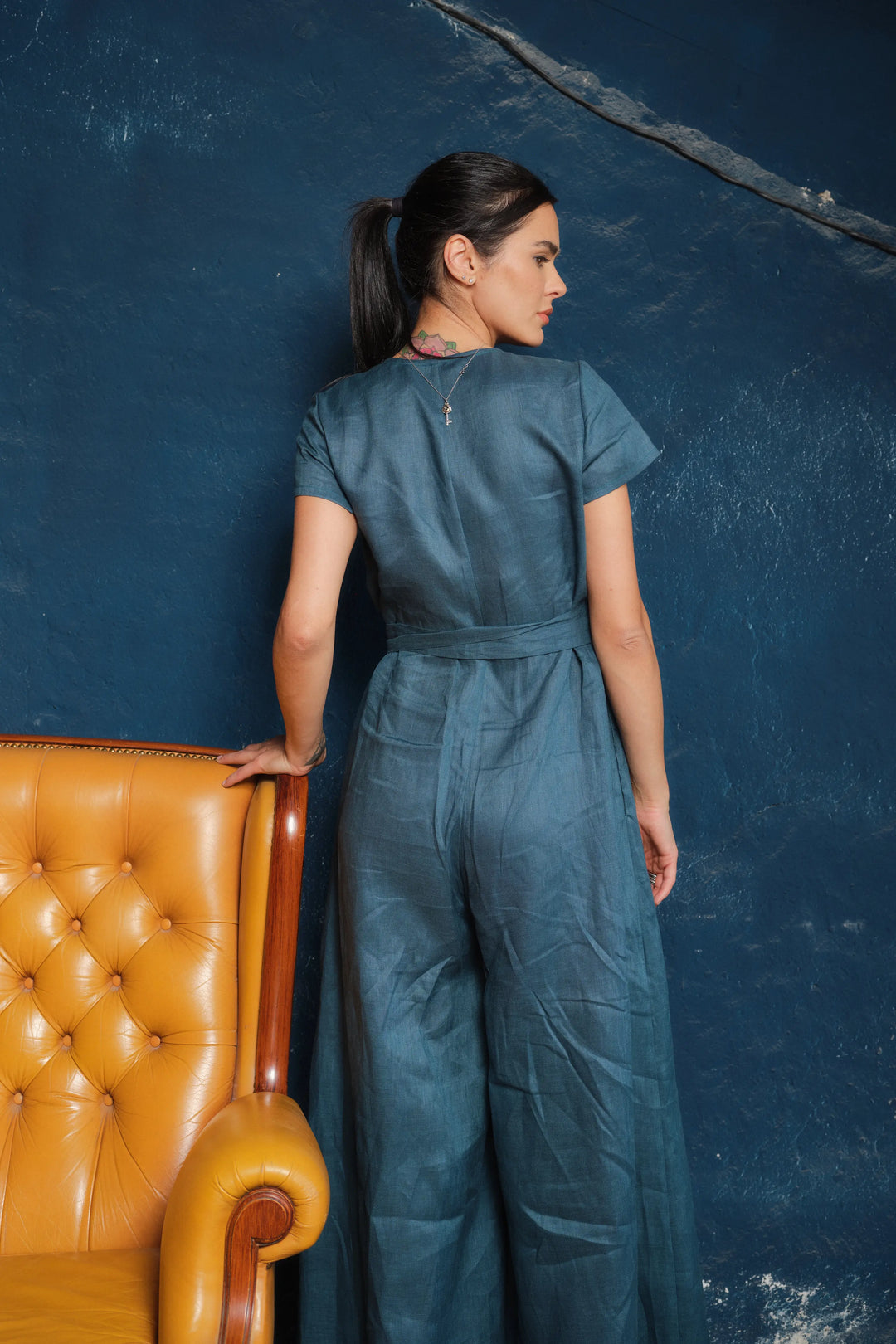 Linen Palazzo Jumpsuit Women