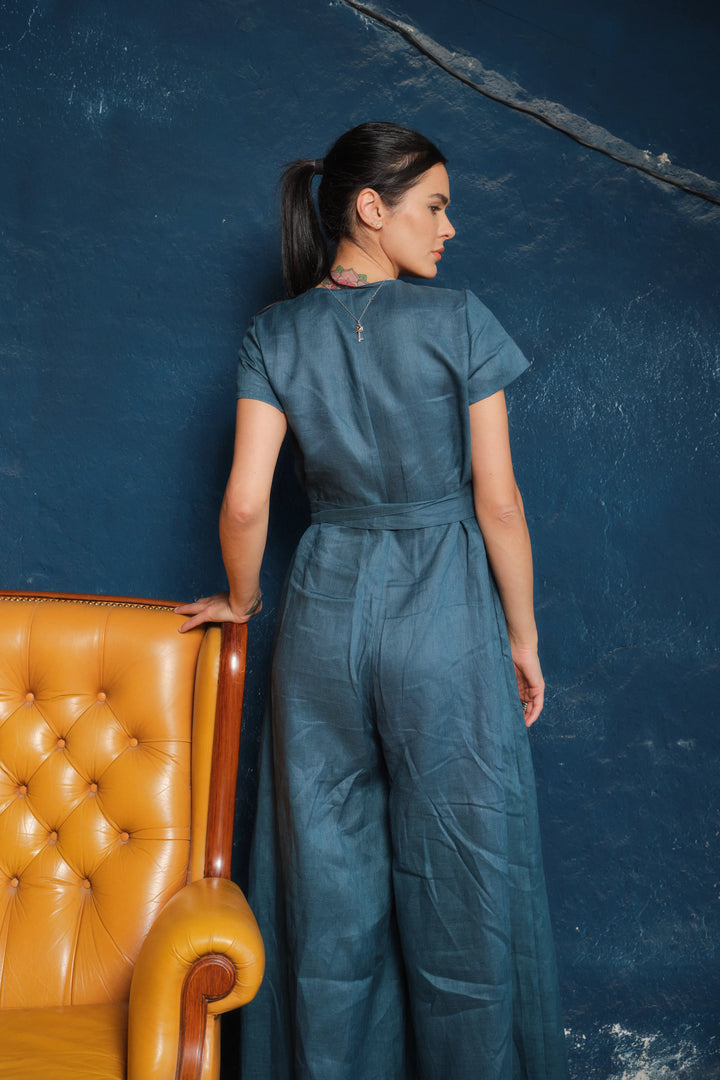 Linen Palazzo Jumpsuit Women