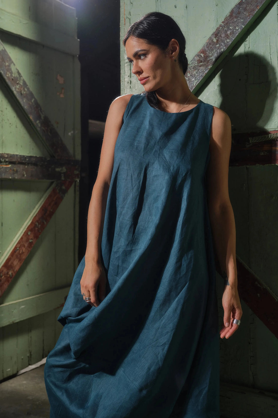 Stunning Asymmetrical Linen Maxi Dress - Effortlessly Chic for Summer Occasions