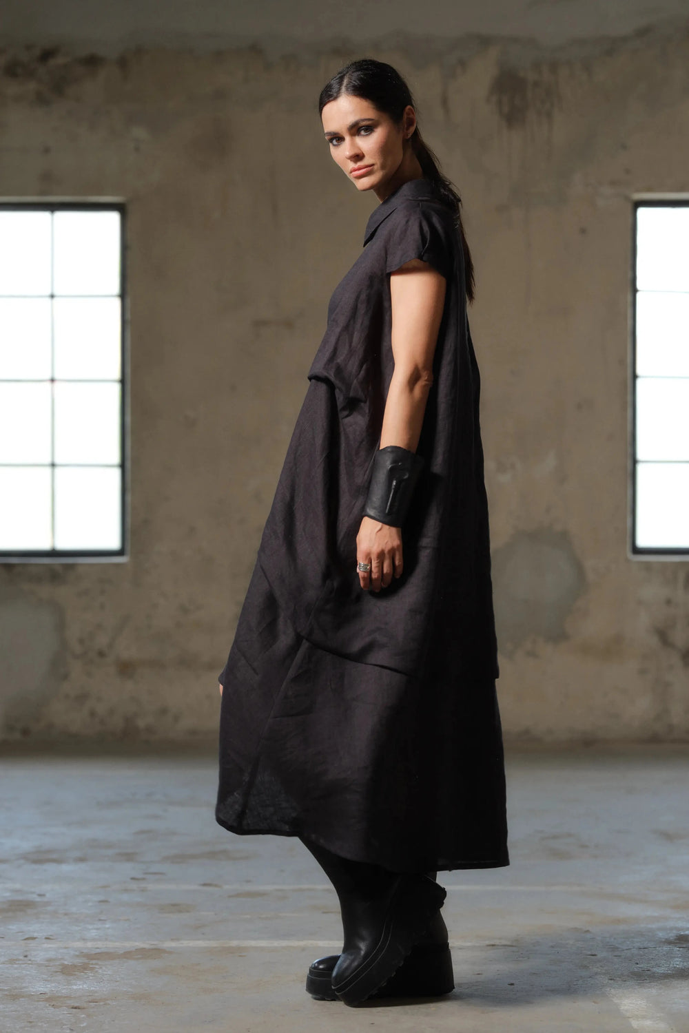 Black Linen Dress - Timeless Elegance