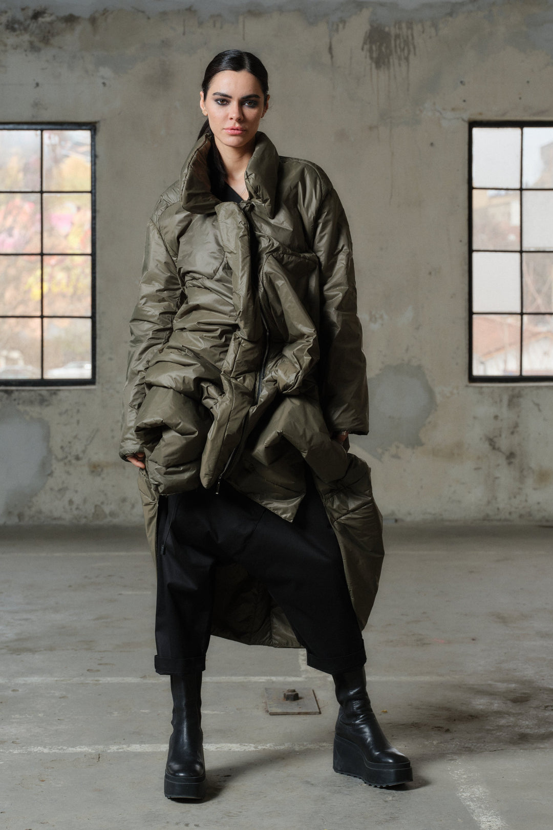 Avant garde transitional quilted jacket