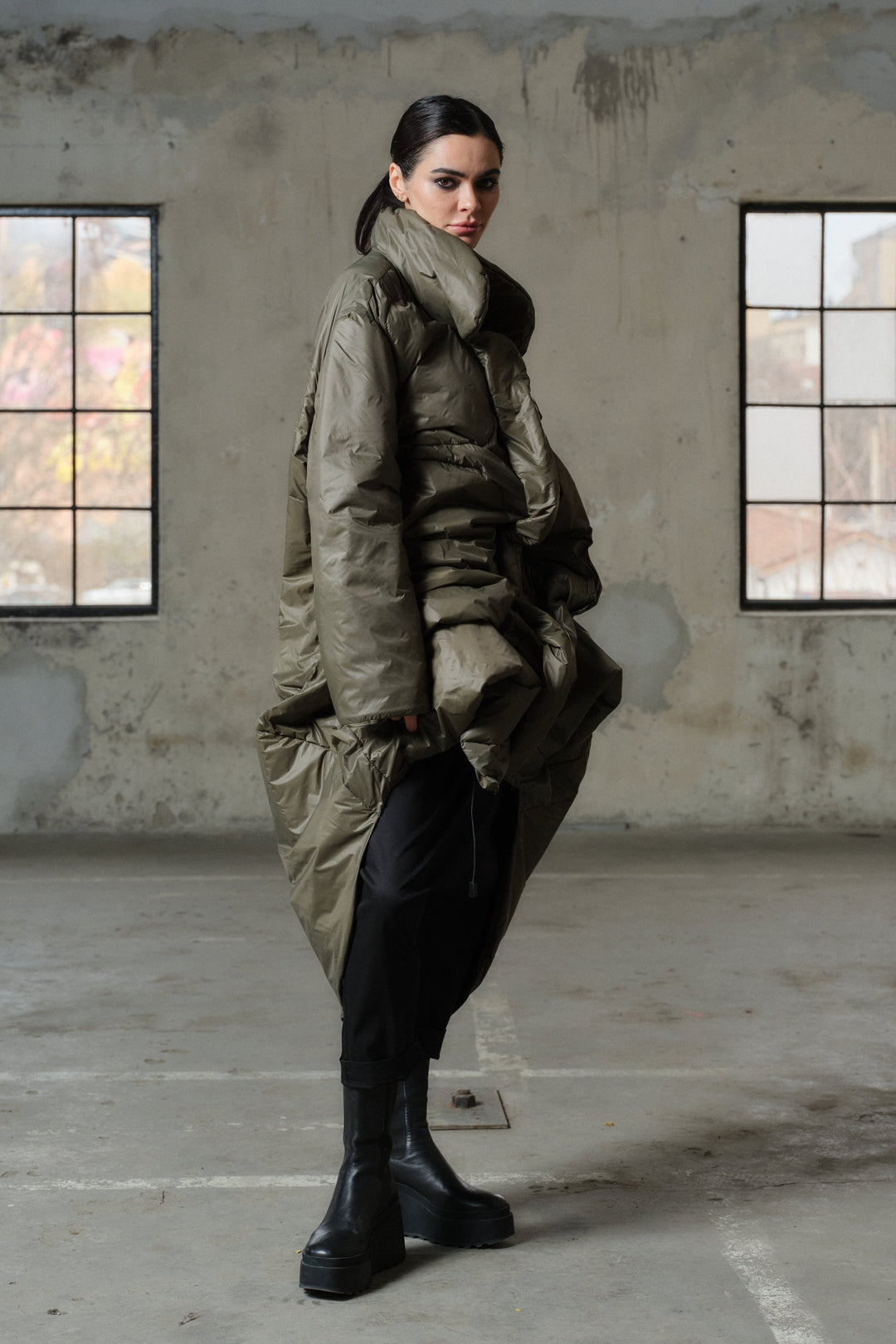 Avant garde transitional quilted jacket