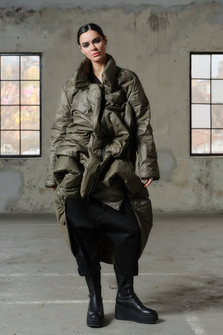 Avant garde transitional quilted jacket