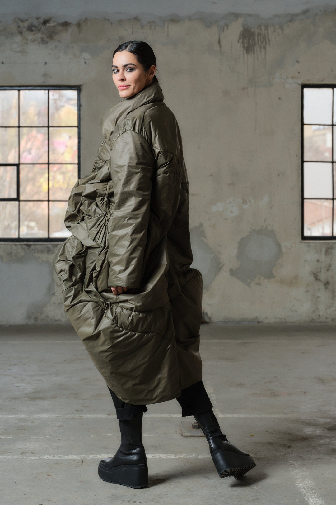 Avant garde transitional quilted jacket