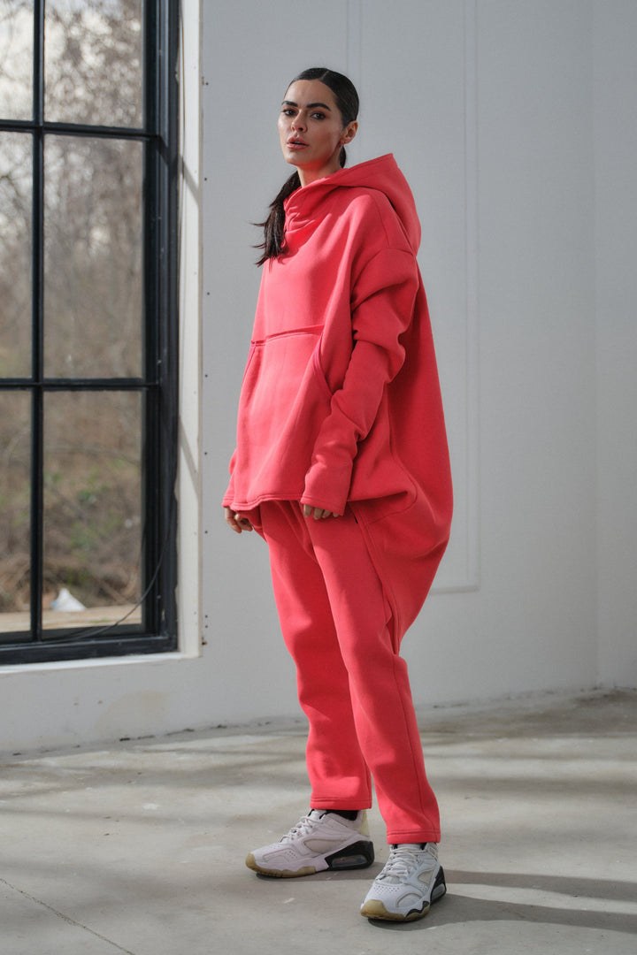 Asymmetrical cotton tracksuit