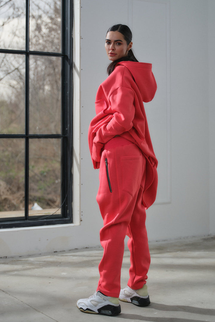 Asymmetrical cotton tracksuit set of two