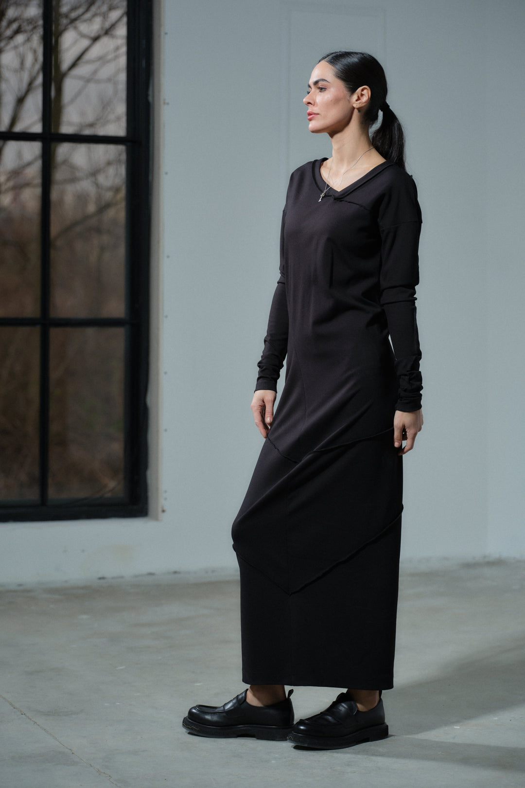 Black asymmetric bodycon dress Black asymmetric bodycon dress