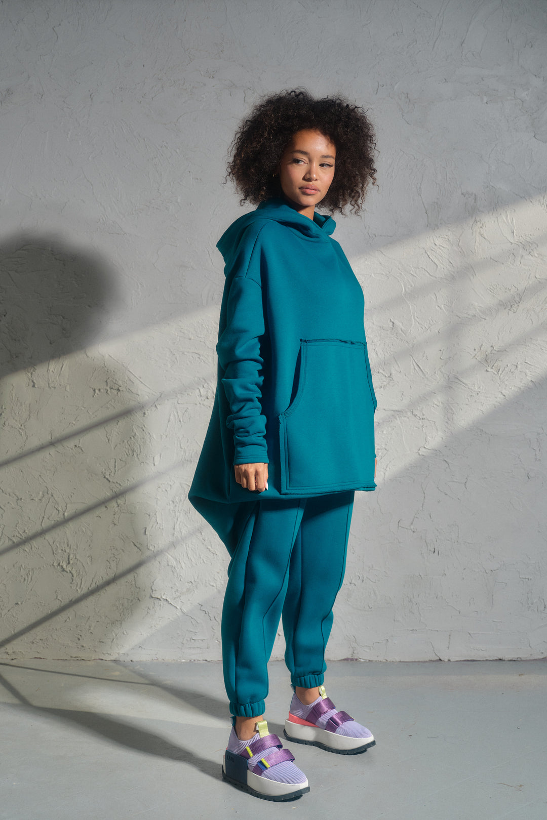 Petrol Blue Organic Cotton Pants