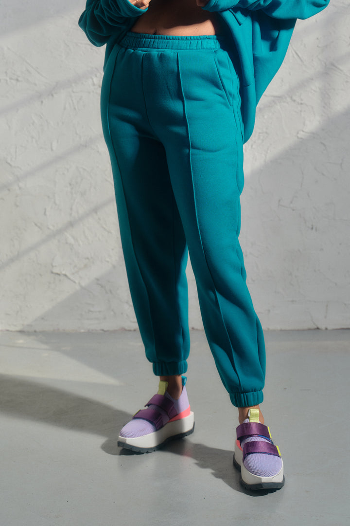 Petrol Blue Organic Cotton Pants
