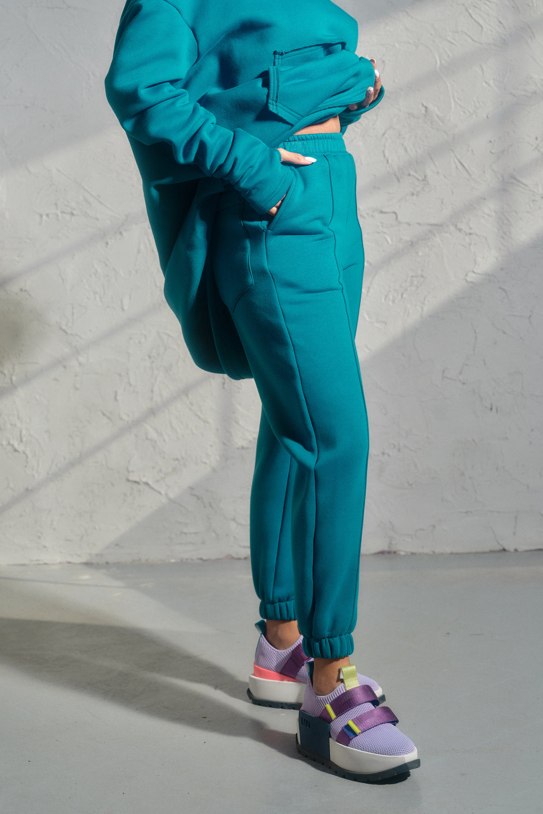 Petrol Blue Organic Cotton Pants
