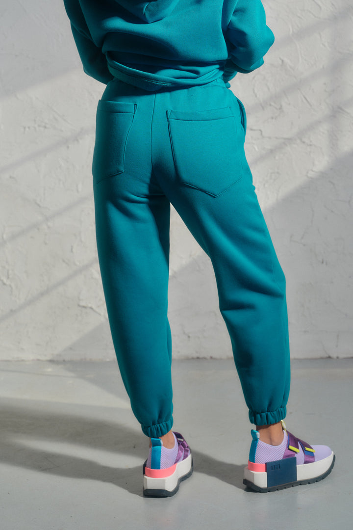 Petrol Blue Organic Cotton Pants