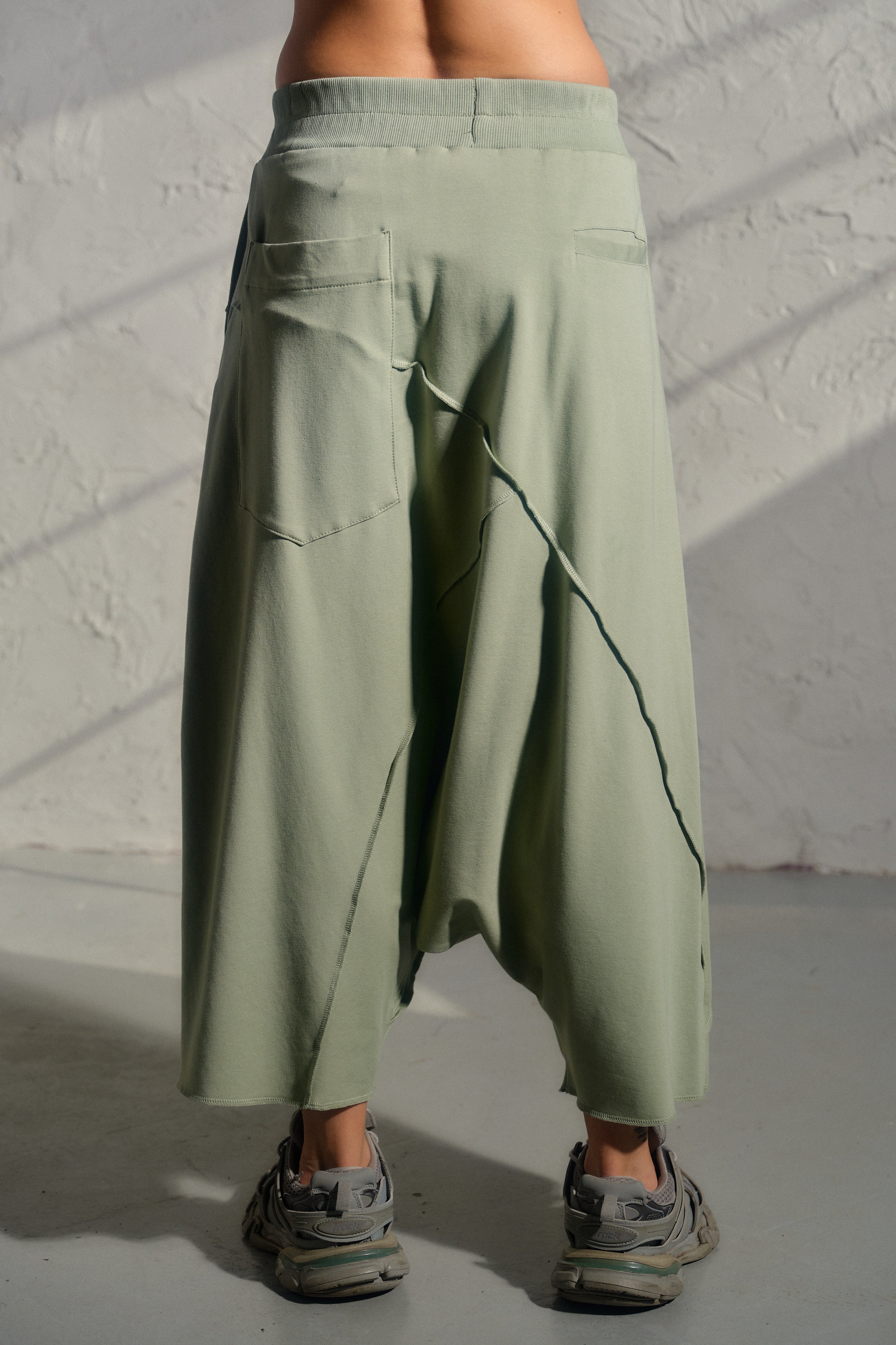 Avant garde baggy pants in Green Tea – FollowMeFs