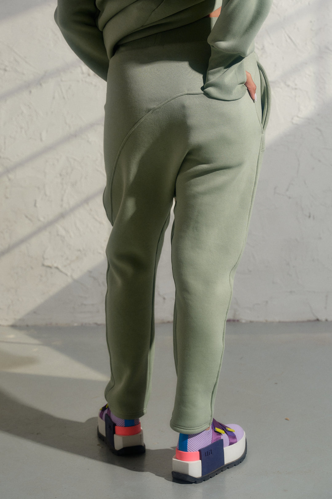 Green Tea Asymmetrical Harem Pants