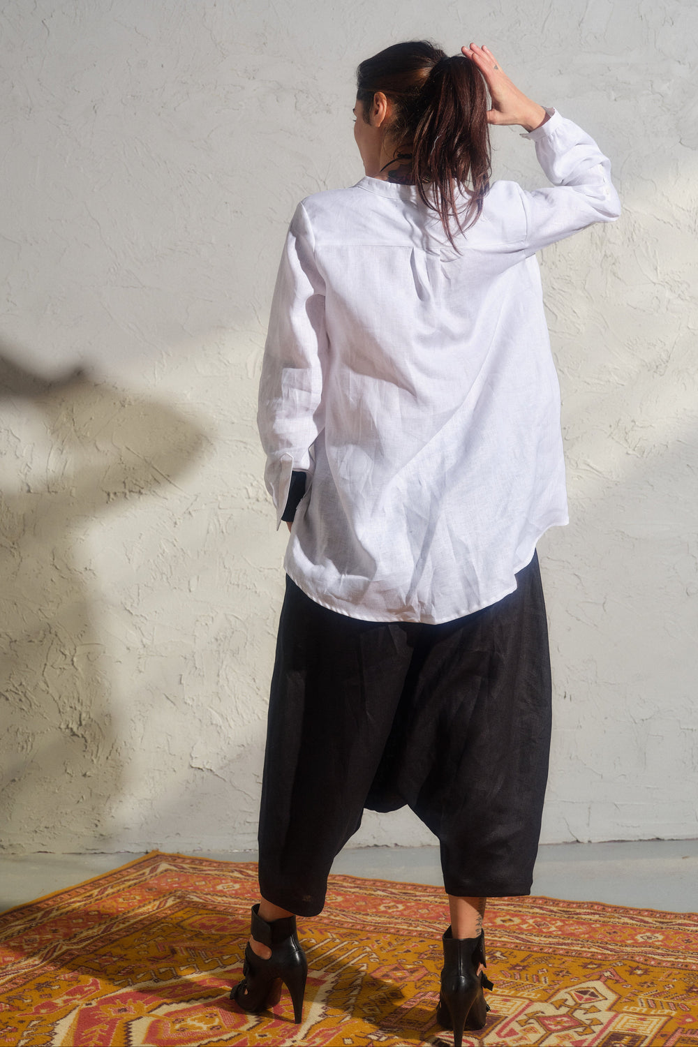 Relaxed fit White Summer Linen Shirt