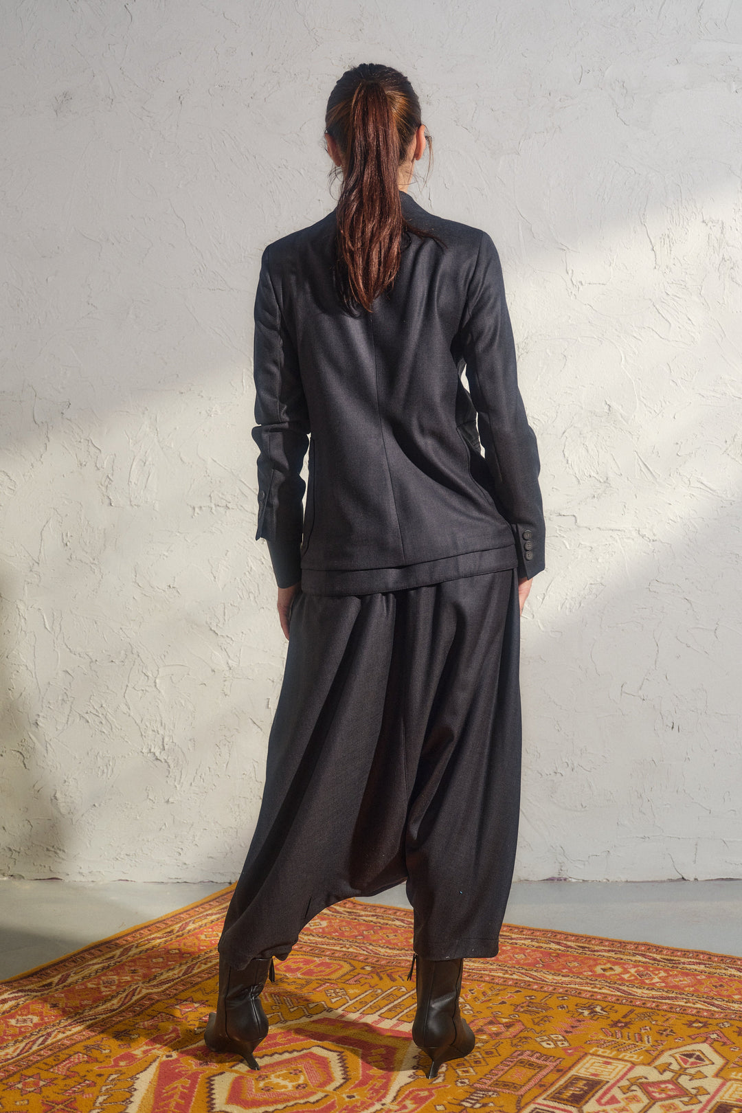 Wool Blazer with Double Lapels