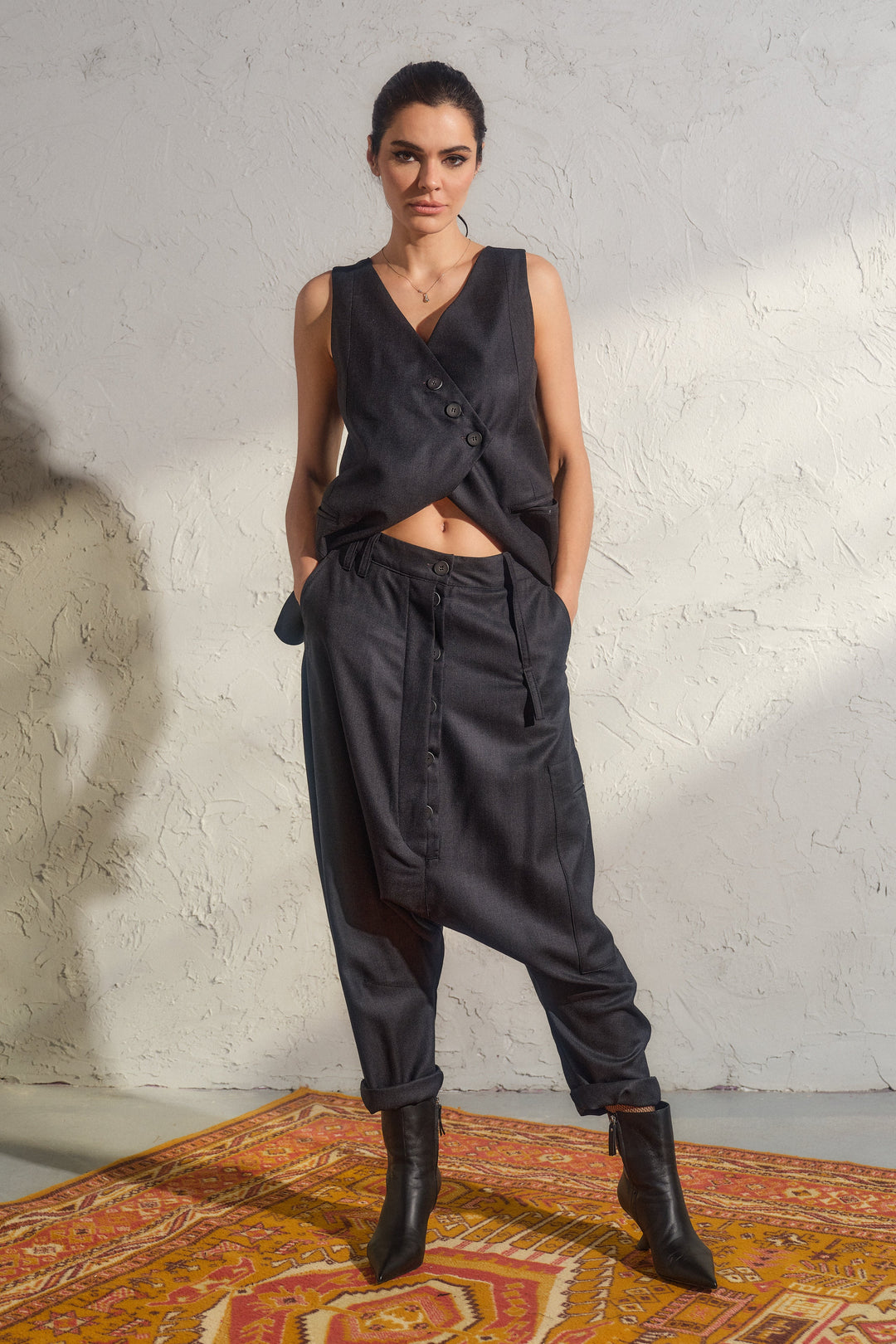 Merino wool baggy pants