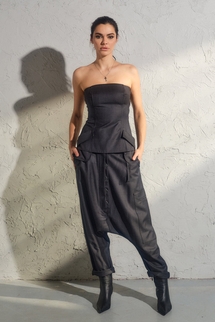 Handmade Merino Wool Bustier Top