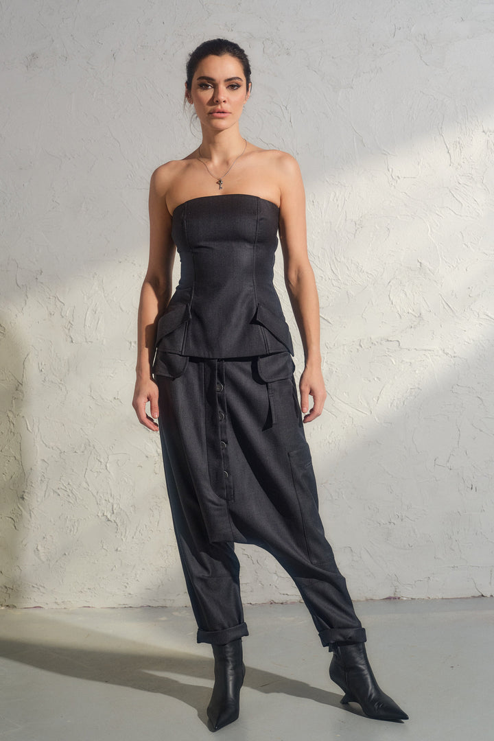 Handmade Merino Wool Bustier Top