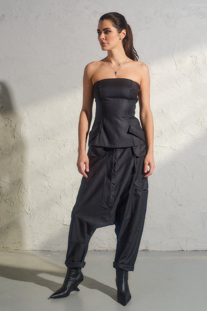 Handmade Merino Wool Bustier Top