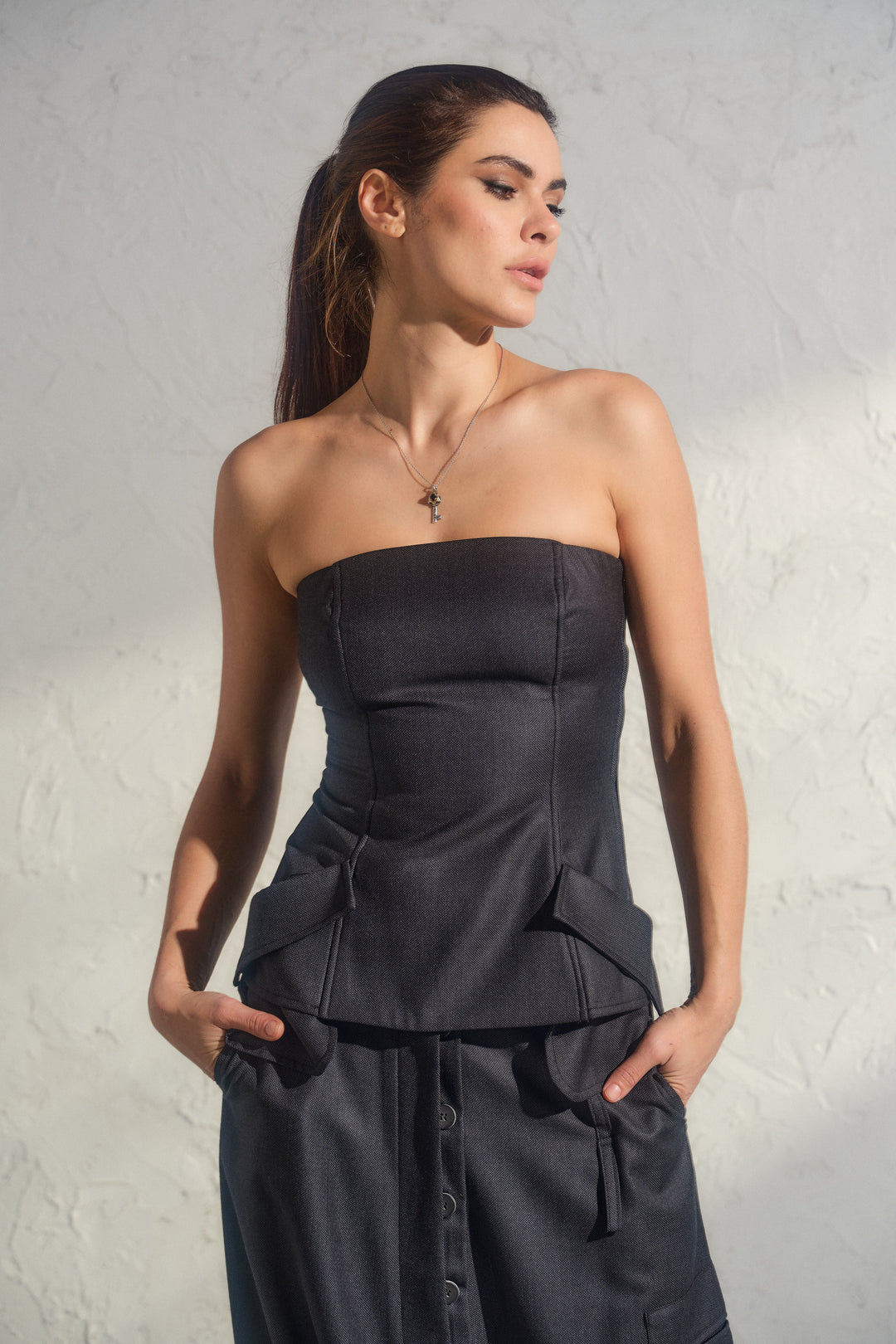 Handmade Merino Wool Bustier Top
