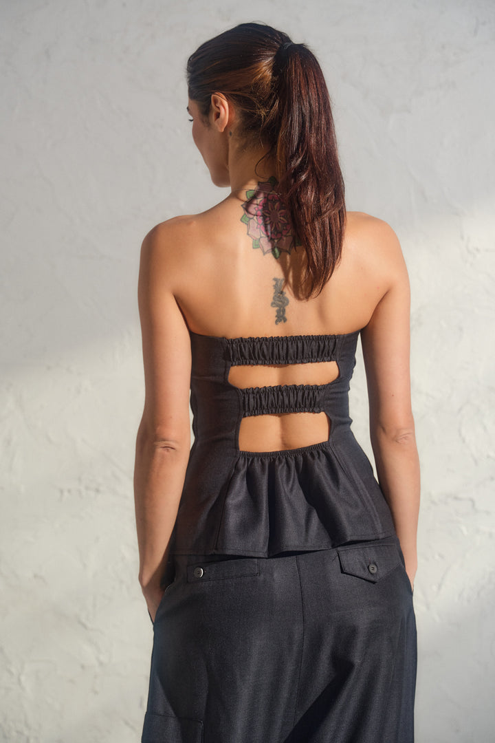 Handmade Merino Wool Bustier Top