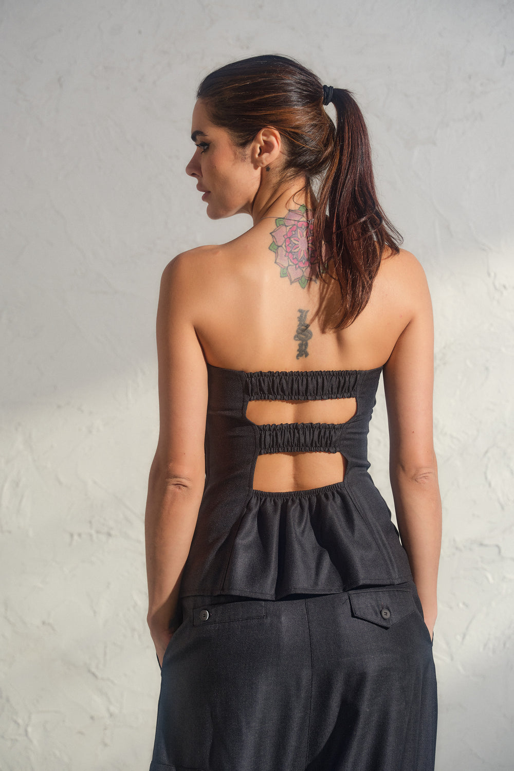 Handmade Merino Wool Bustier Top