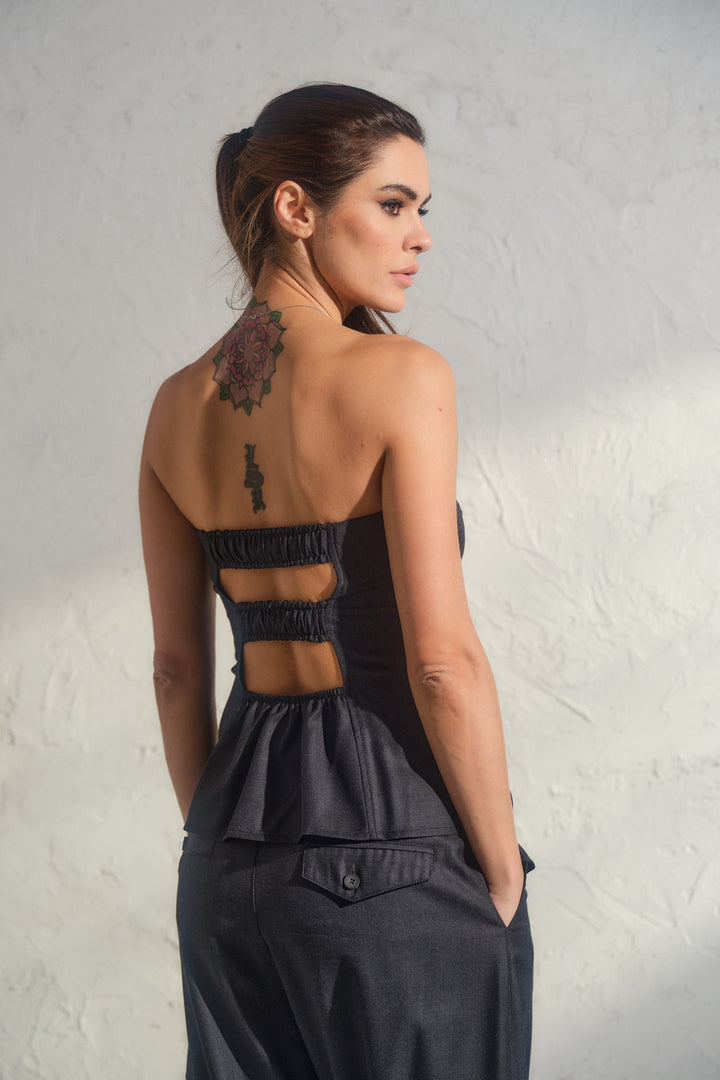 Handmade Merino Wool Bustier Top