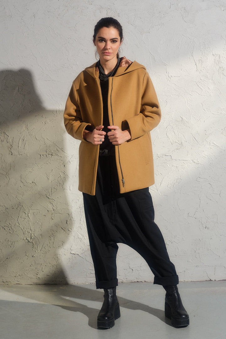 Minimalistic pure wool coat