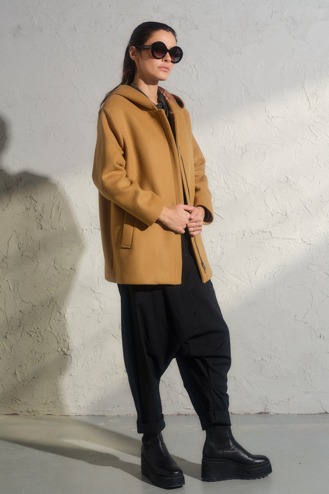 Minimalistic pure wool coat
