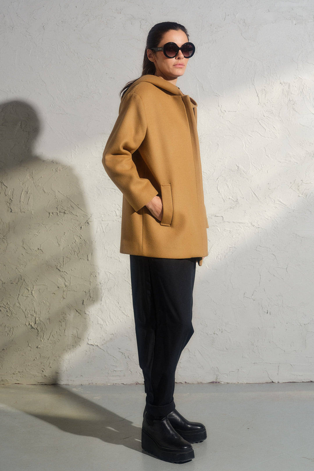 Minimalistic pure wool coat