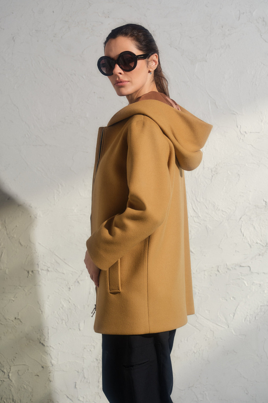 Minimalistic pure wool coat