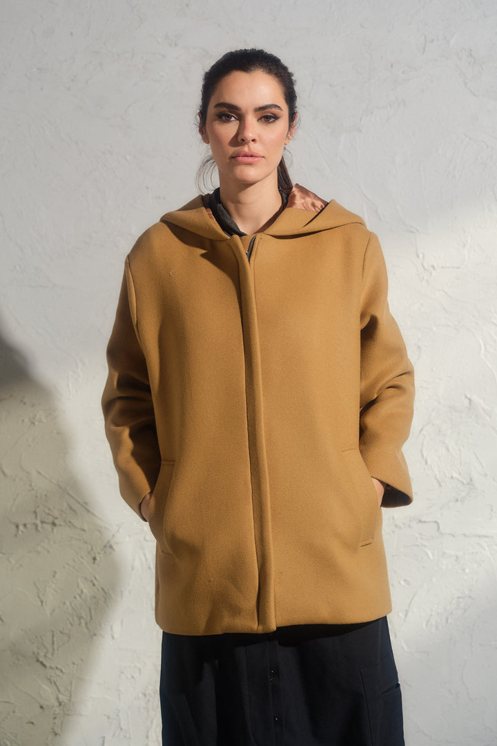 Minimalistic pure wool coat