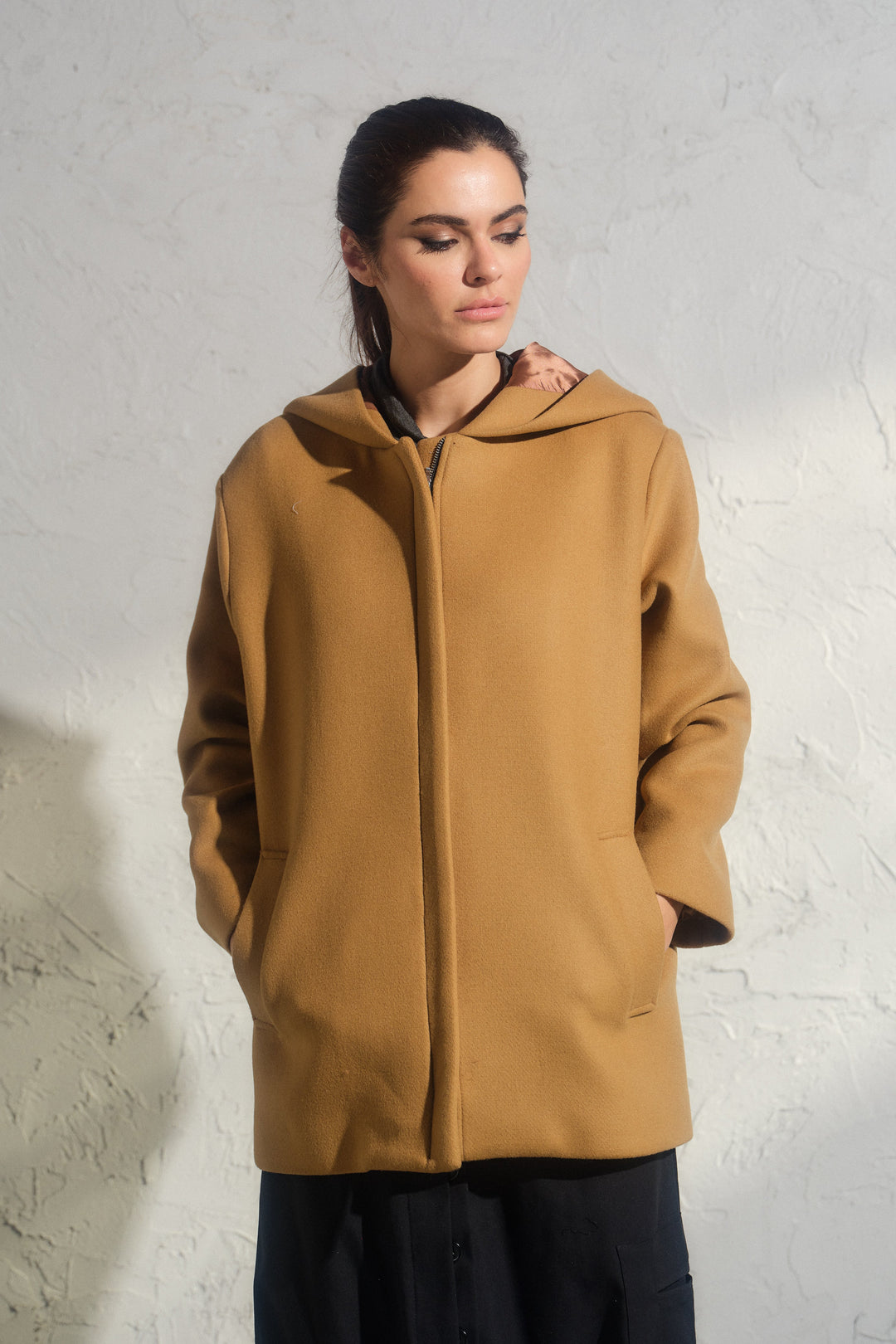 Minimalistic pure wool coat