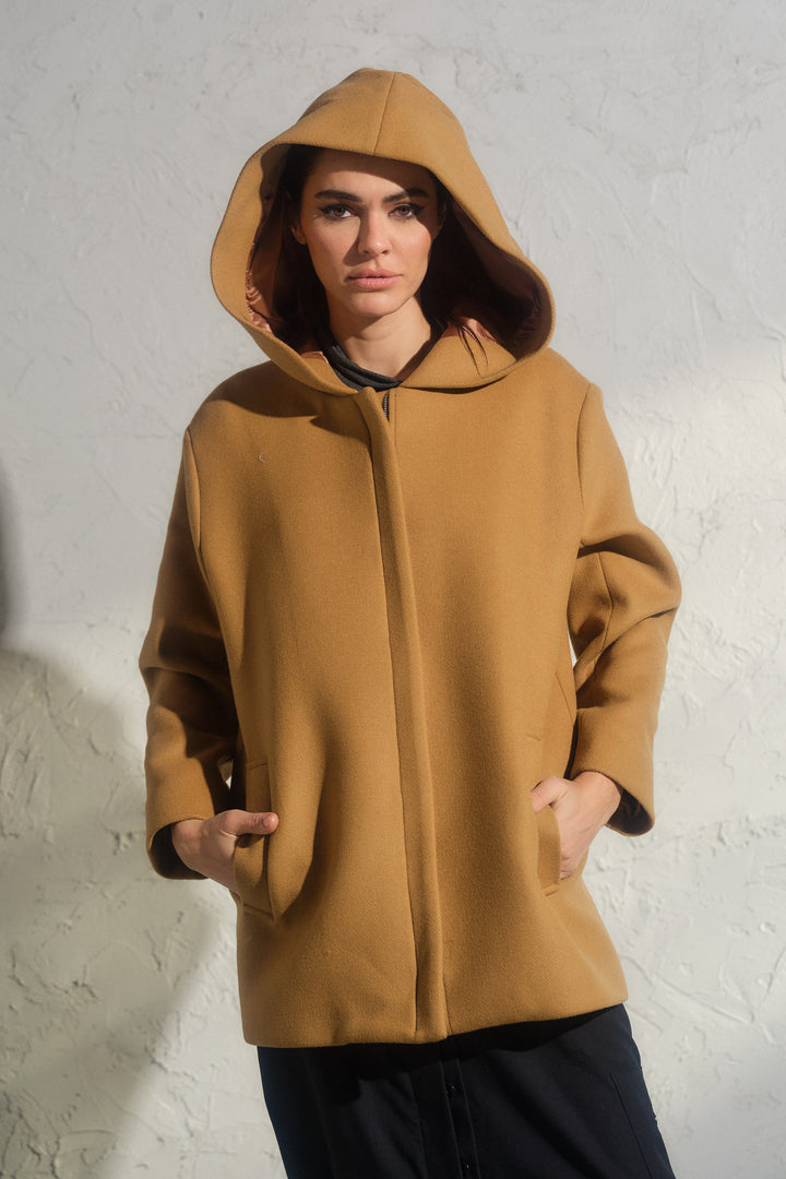 Minimalistic pure wool coat