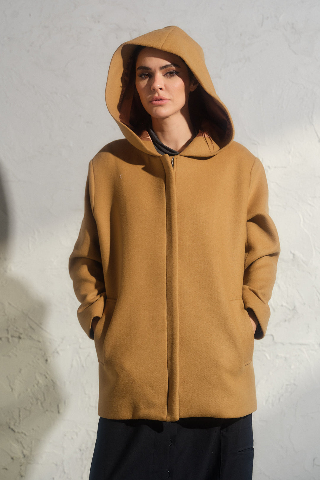Minimalistic pure wool coat