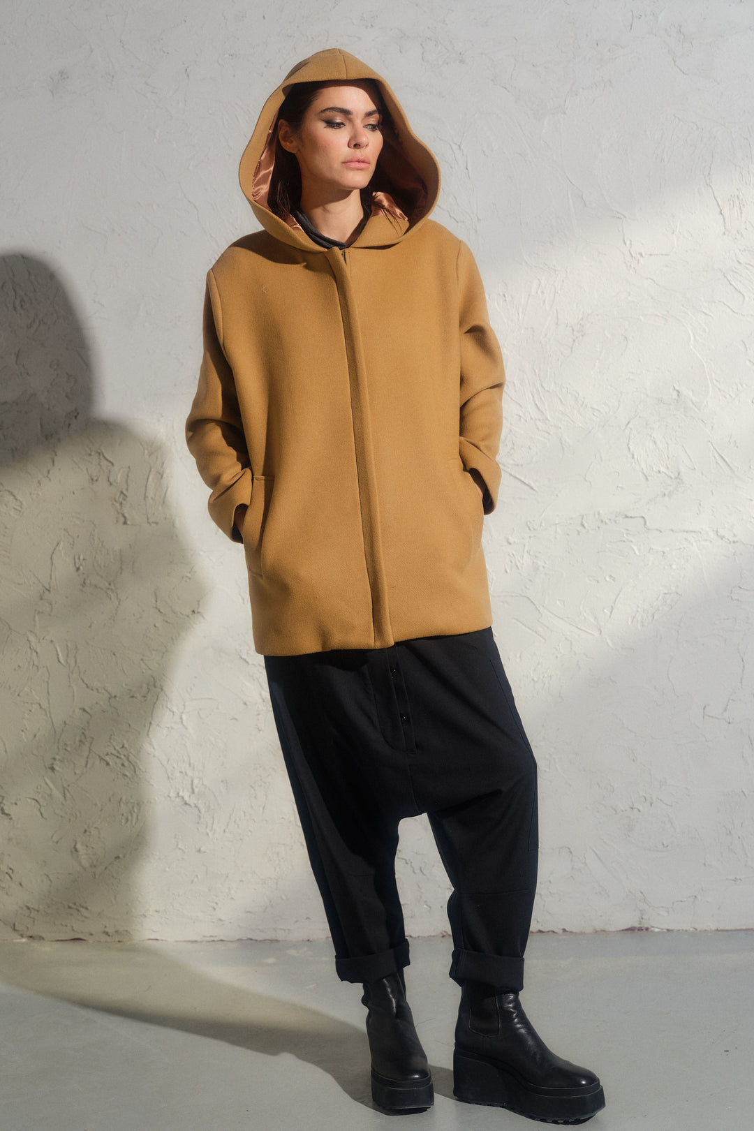 Minimalistic pure wool coat