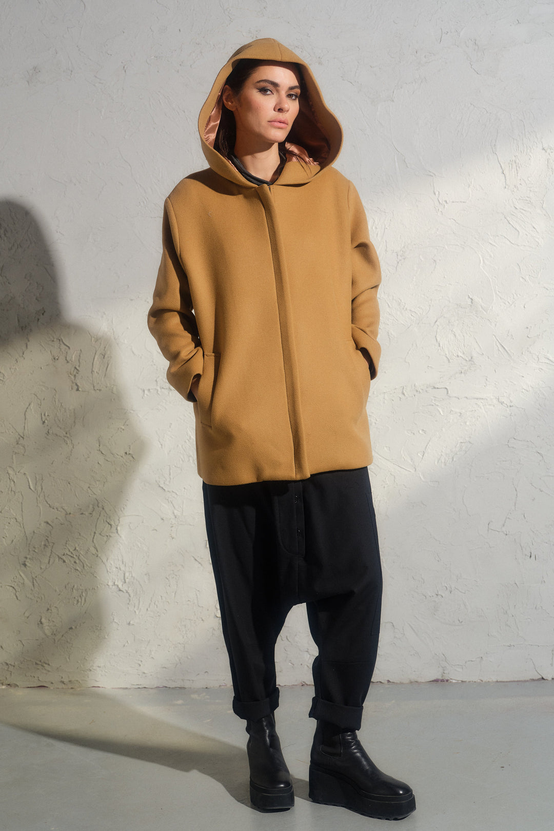 Minimalistic pure wool coat