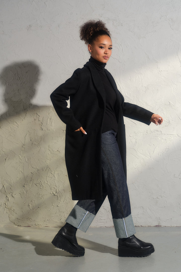 Oversized 100% Sheep Wool Coat