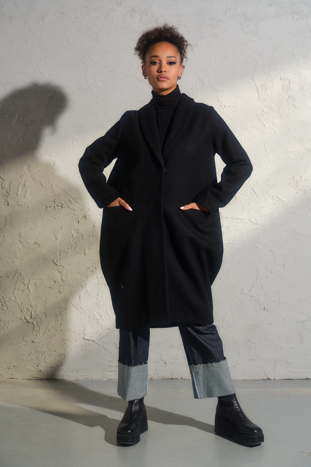 Oversized 100% Sheep Wool Coat