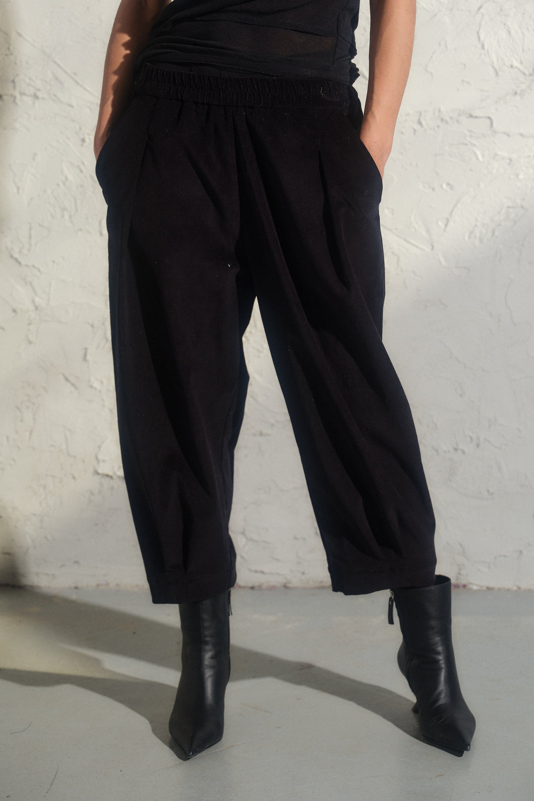 Barrel Cut Corduroy Pants Women