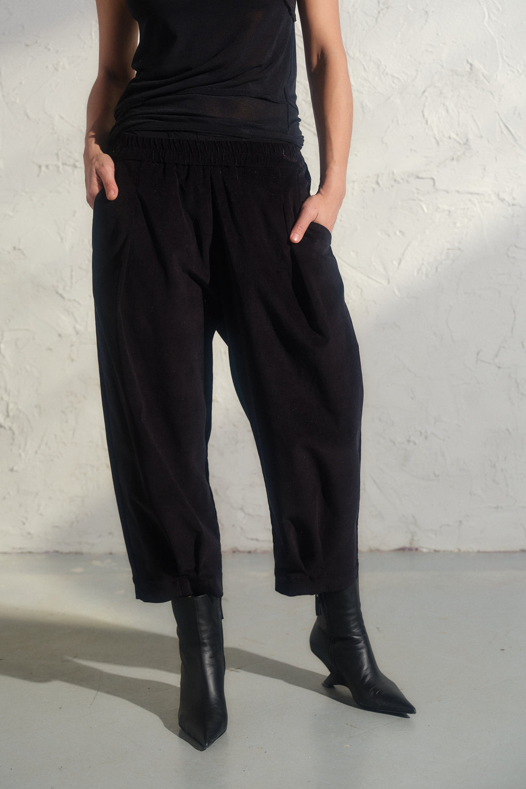 Barrel Cut Corduroy Pants Women