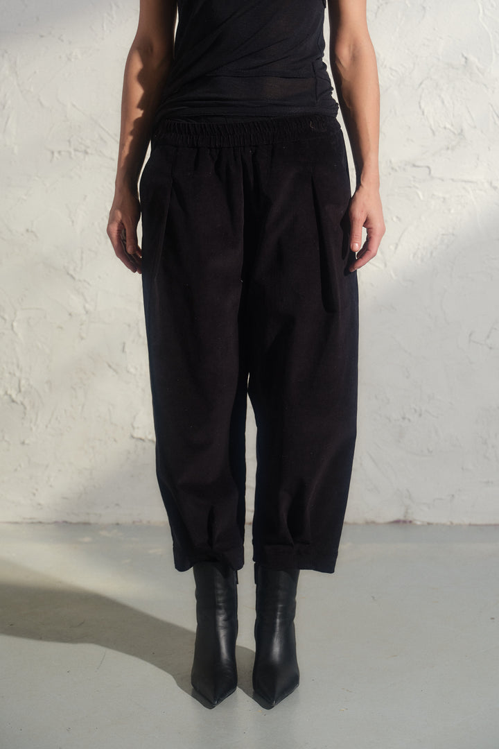 Barrel Cut Corduroy Pants Women