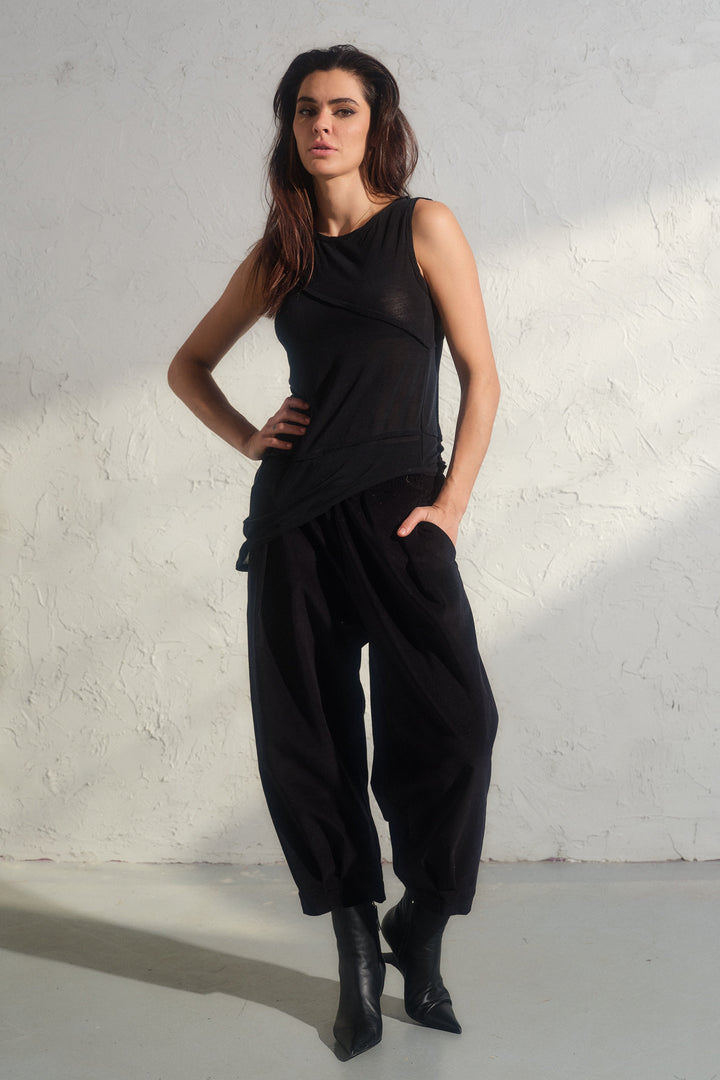 Barrel Cut Corduroy Pants Women