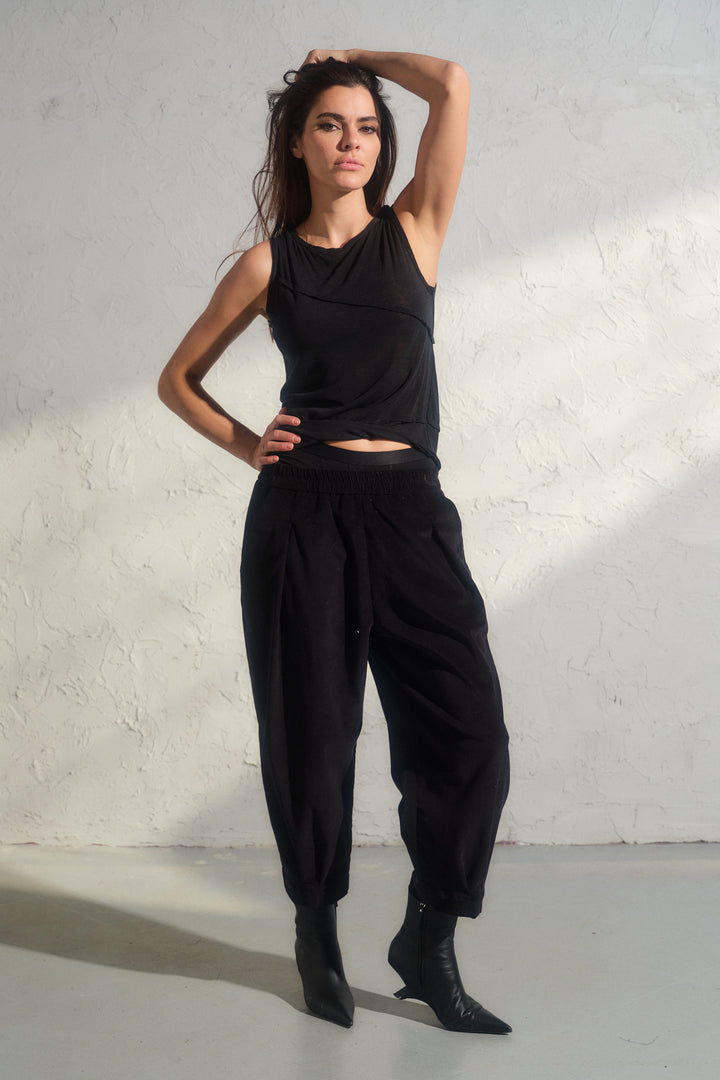 Barrel Cut Corduroy Pants Women