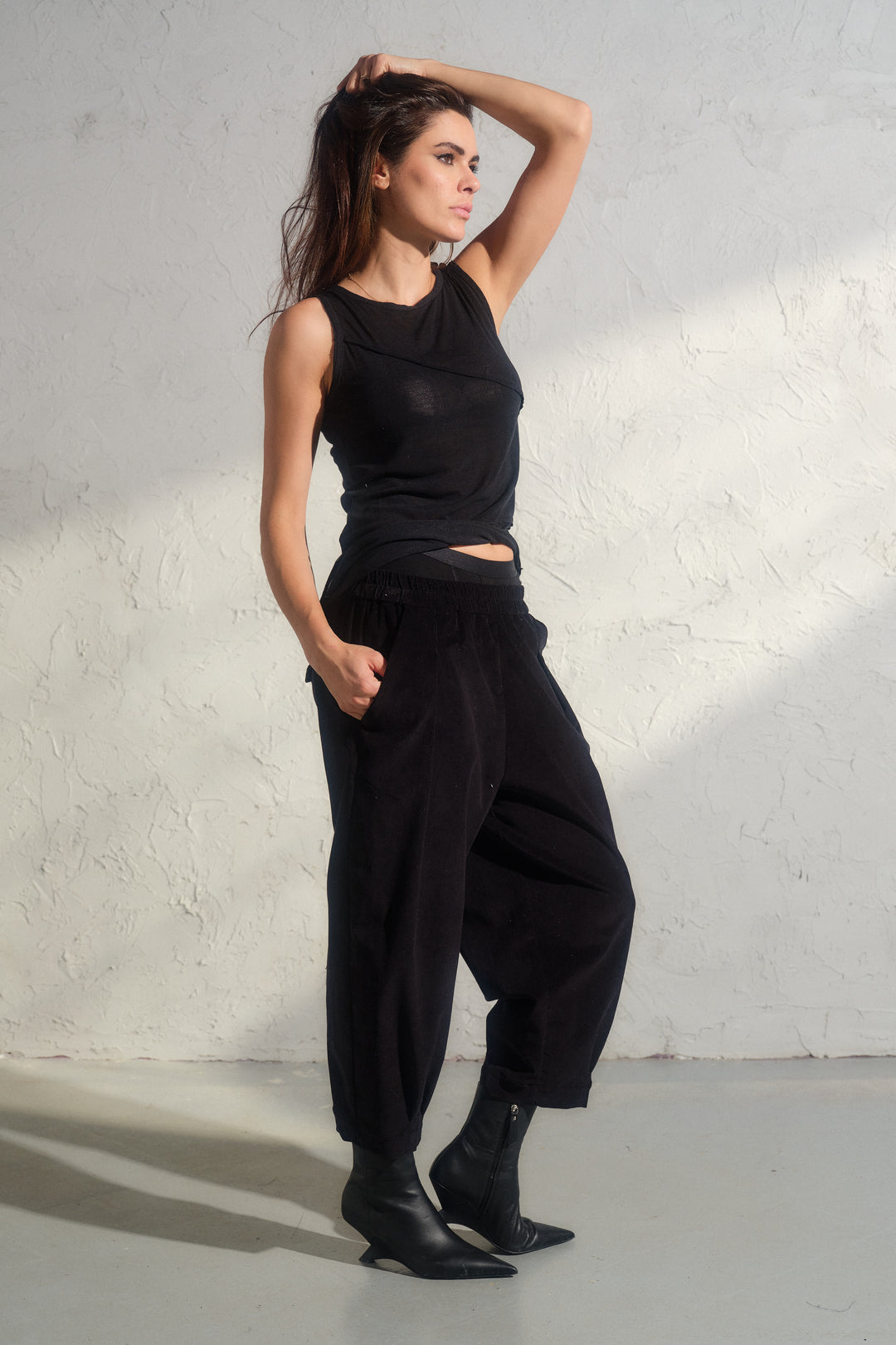 Barrel Cut Corduroy Pants Women