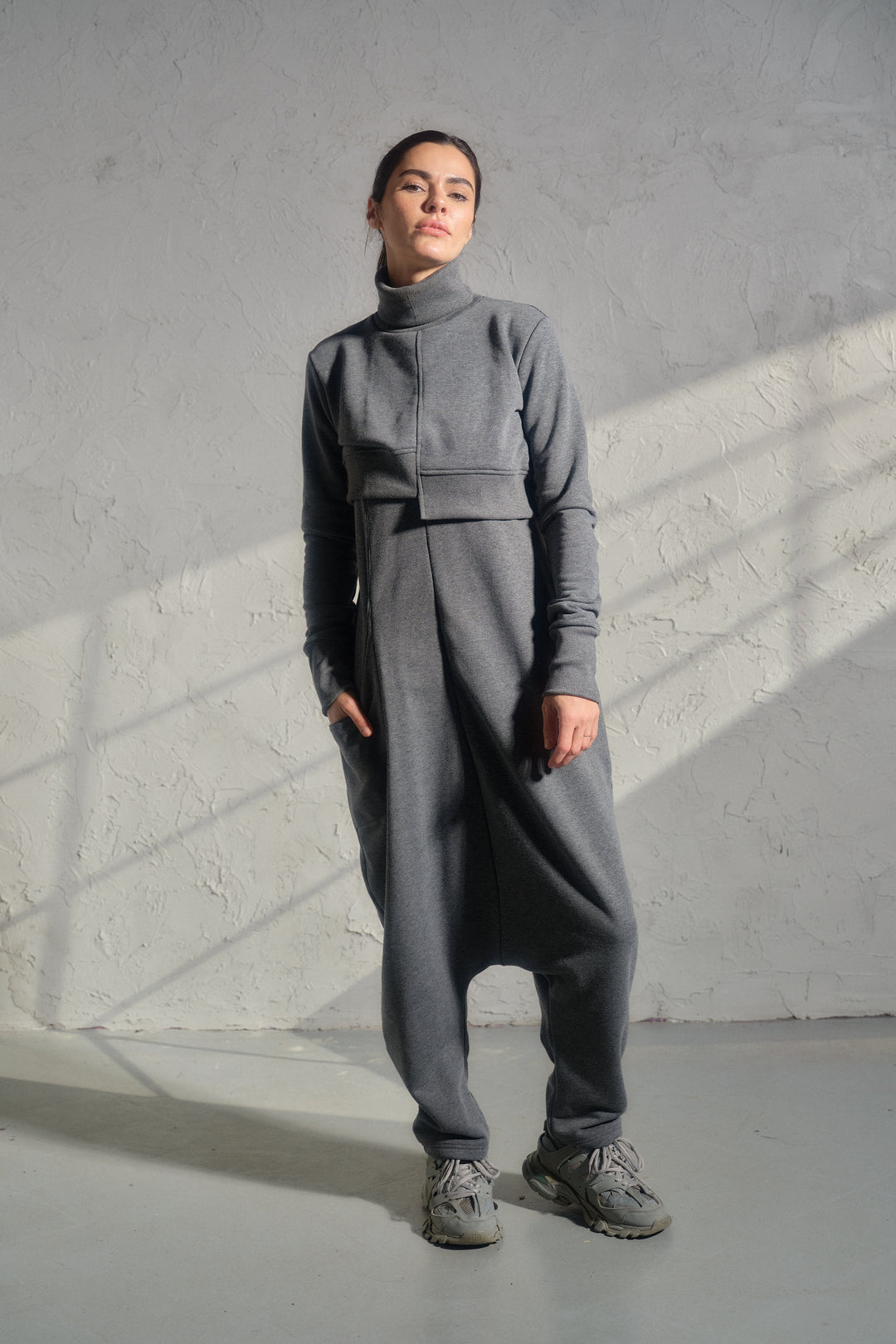 Asymmetrical Quilted Cotton Crop Top – Avant-Garde Streetwear