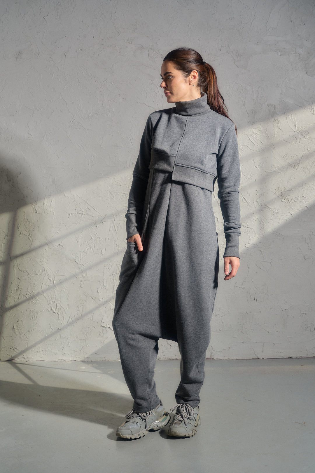 Asymmetrical Quilted Cotton Crop Top – Avant-Garde Streetwear