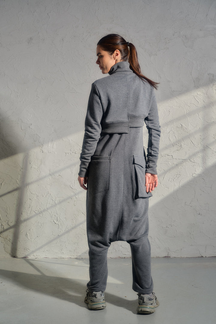 Asymmetrical Quilted Cotton Crop Top – Avant-Garde Streetwear