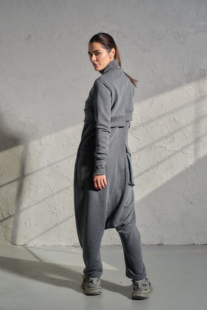 Asymmetrical Quilted Cotton Crop Top – Avant-Garde Streetwear